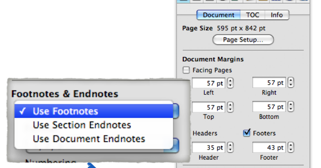 pages 2013 for mac change footnotes to endnotes