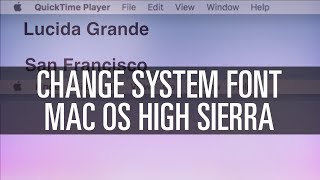 what is the system font for mac high sierra?